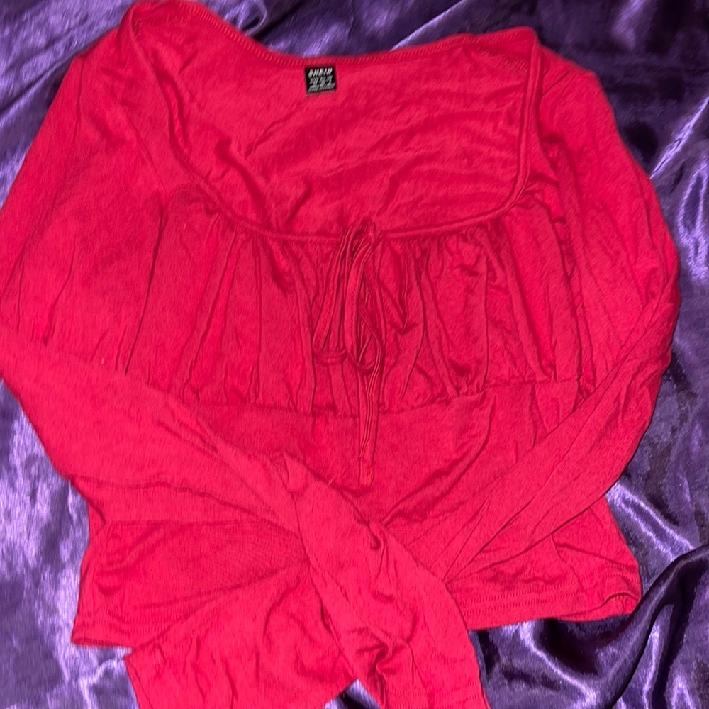 SHEIN long sleeve red top, size M